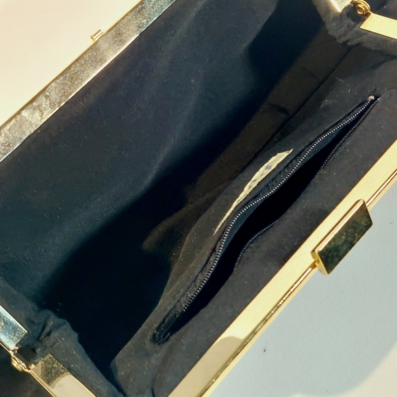 Dune black suede studded evening clutch, EUC - Picture 8 of 9